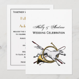 Invitación Salto de caballo ecuestre elegante a través del co