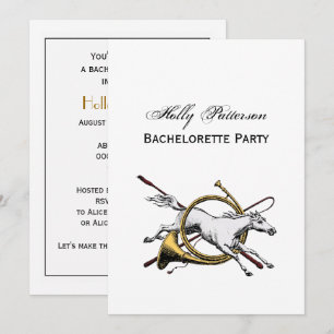 Invitación Salto de caballo ecuestre elegante a través del co