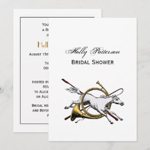 Invitación Salto de caballo ecuestre elegante a través del co