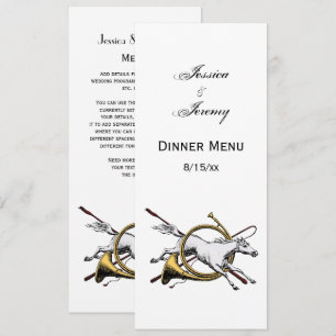 Invitación Salto de caballo ecuestre elegante a través del co