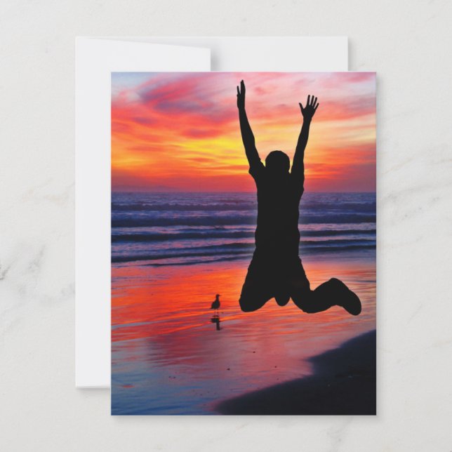 Invitación Salto de playa del Día del Padre Divertido (Anverso)
