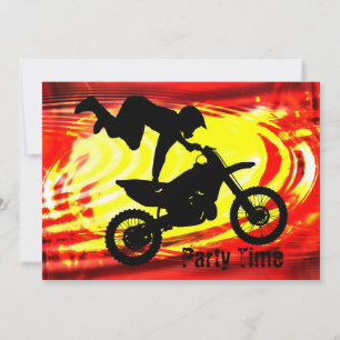 Invitación Salto explosivo de Motocross