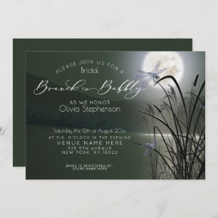 Invitación Salto verde sabio Bubbly Moon Dragonfly completo