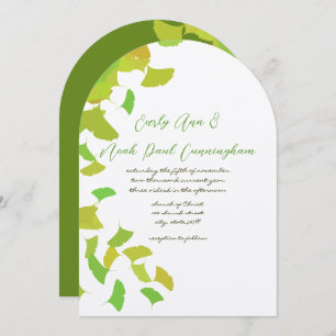 Invitación Saltos de Ginkgo en Boda de cal Pequeño 4 x 5