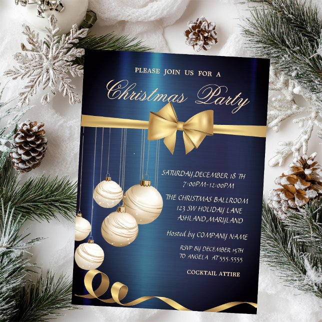 Invitación Saltos de Navidades de crema, Bow, Navidades (Subido por el creador)