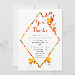 Invitación Saltos de otoño y cerezas gracias a la cena