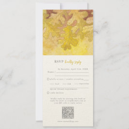 Invitación Saltos de roble otoñales Boda RSVP Código QR
