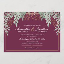 Saltos verdes envejecidos en Boda de Cranberry