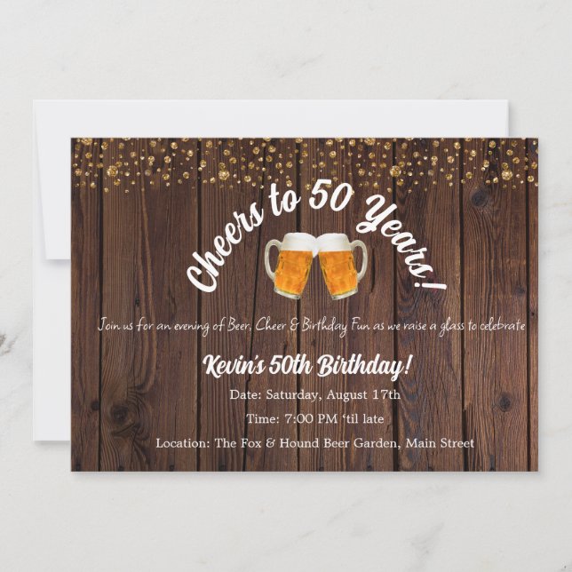 Invitación ¡Salud a 50 años! Ageto a Cumpleaños de la Perfecc (Anverso)