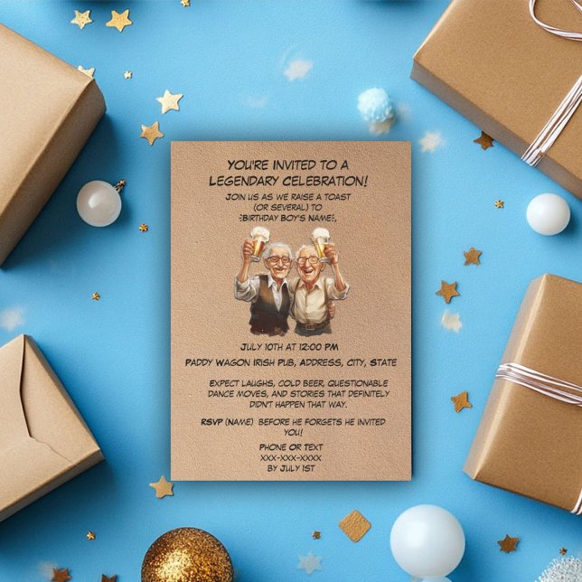 Invitación ¡Salud A Los Años! Aniversario del Viejo Hombre Fu (Subido por el creador)