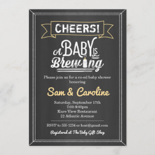 Invitación Salud bebé se prepara Chalkboard Baby Shower