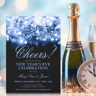 Invitación SALUD! Nochevieja de la marina de guerra luces de 