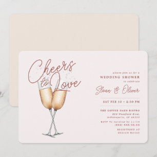 Invitación Salud para amar la ducha de novia Rubor