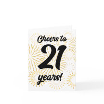 ¡Salud por 21 años! Personalizable 