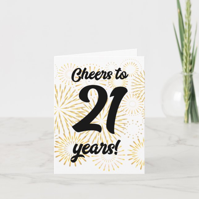 Invitación ¡Salud por 21 años! Personalizable  (Anverso)