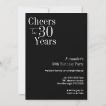 Salud por 30 Años Fiesta de Cumpleaños número 30 B