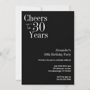 Invitación Salud por 30 Años Fiesta de Cumpleaños número 30 B