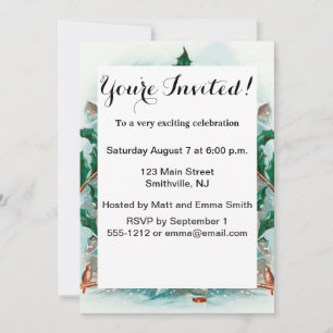 Invitación Saludo alegre de Santa Claus en Navidad vintage