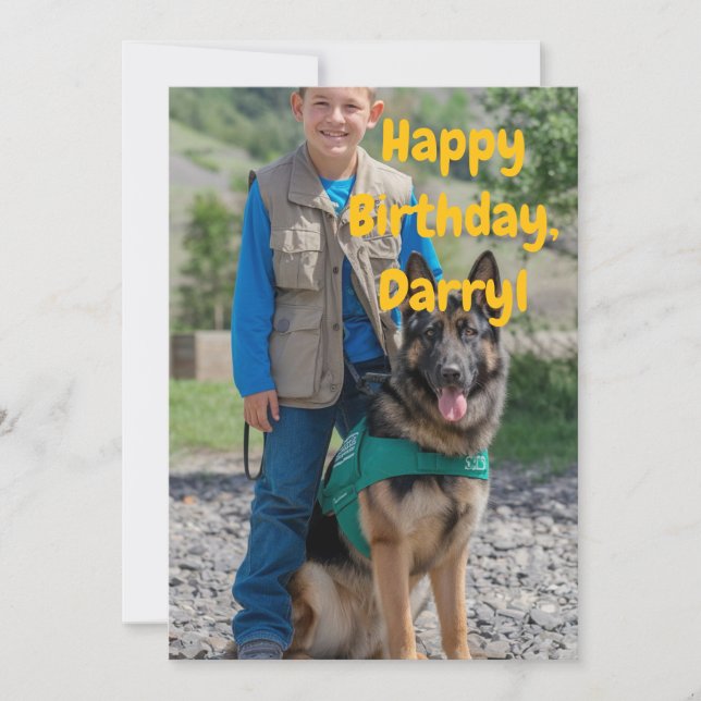 Invitación Saludo de cumpleaños personalizado para un niño y  (Anverso)