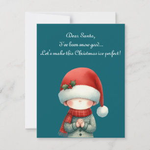 Invitación saludo de vacaciones con una carta de Navidades ca