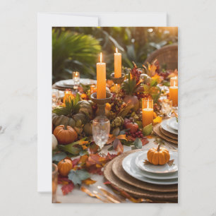 Invitación Saludo tropical de Acción de Gracias