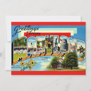 Invitación Saludo vintage de Maryland