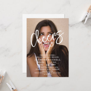 Invitación Saludos 18.º Fotomano Moderno Cumpleaños Para Ella