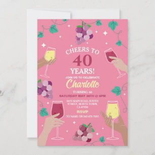 Invitación Saludos 40.º Fiesta de degustación de vino