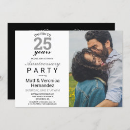 Invitación Saludos a 25 años de plata 25 años