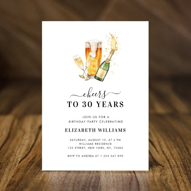 Invitación Saludos a 30 años del tema de la cerveza Fiesta 30 (Subido por el creador)