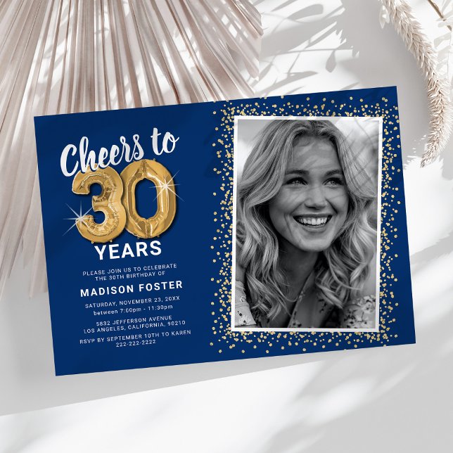 Invitación Saludos a 30 años foto de cumpleaños número 30 (Subido por el creador)