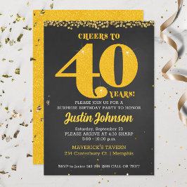 Invitación Saludos a 40 años 40º cumpleaños