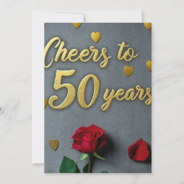 Invitación Saludos a 50 años asombrosos.