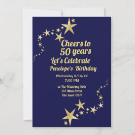 Invitación Saludos a 50 años de la marina y las estrellas de 