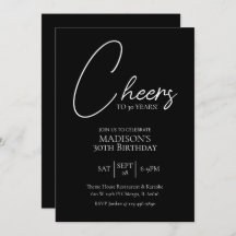 Saludos a cualquier edad, cumpleaños blanco y negr