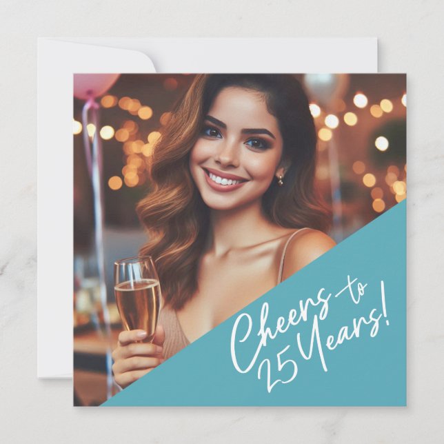Invitación Saludos a la celebración de la fiesta de cumpleaño (Anverso)