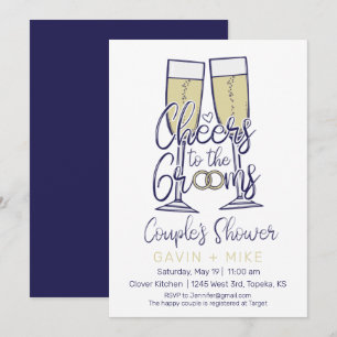 Invitación Saludos a la ducha nupcial de Grooms