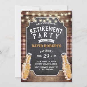 Invitación Saludos a la Fiesta de cerveza rusa de jubilación