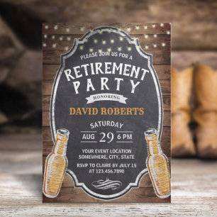 Invitación Saludos a la Fiesta de cerveza rusa de jubilación