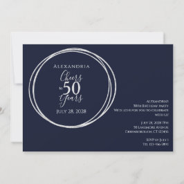 Invitación Saludos a la fiesta de cumpleaños de 50 años de la