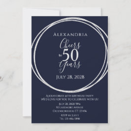 Invitación Saludos a la fiesta de cumpleaños de 50 años de la
