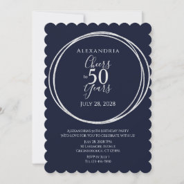 Invitación Saludos a la fiesta de cumpleaños de 50 años de la