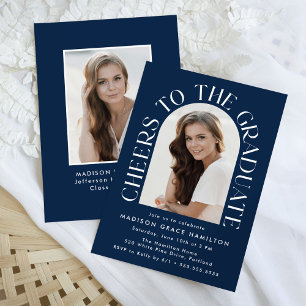 Invitación Saludos a la fiesta de graduación de fotos del Arc