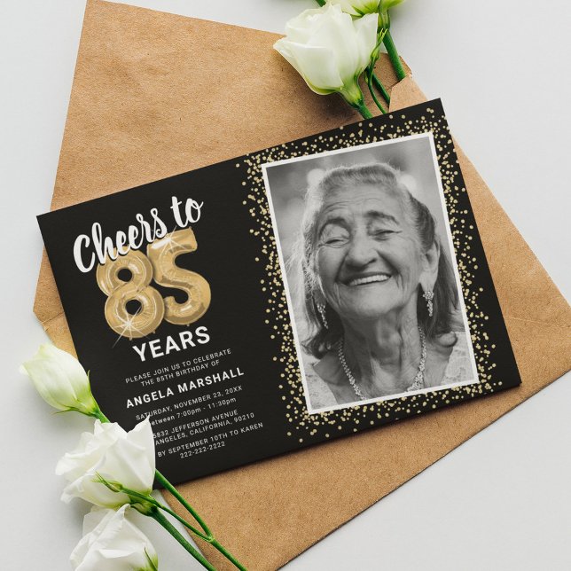 Invitación Saludos a la foto de cumpleaños número 85 de los a (Subido por el creador)