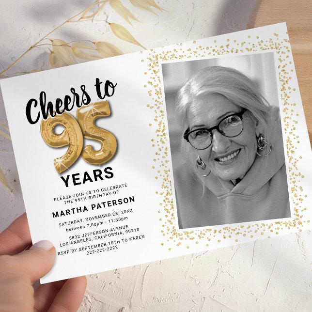 Invitación Saludos a la foto de cumpleaños número 95 de los a (Subido por el creador)