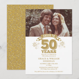 Invitación Saludos a la foto del 50° Aniversario del Boda