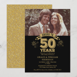 Invitación Saludos a la foto del 50° Aniversario del Boda