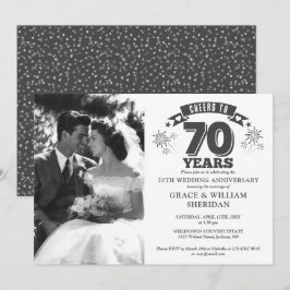 Invitación Saludos a la foto del 70° Aniversario del Boda