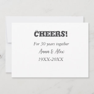 Invitación Saludos a los 30 años juntos aniversario agregar n