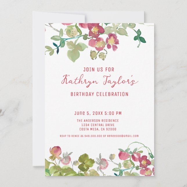 Invitación Saludos a los 50 años de cumpleaños (Reverso)